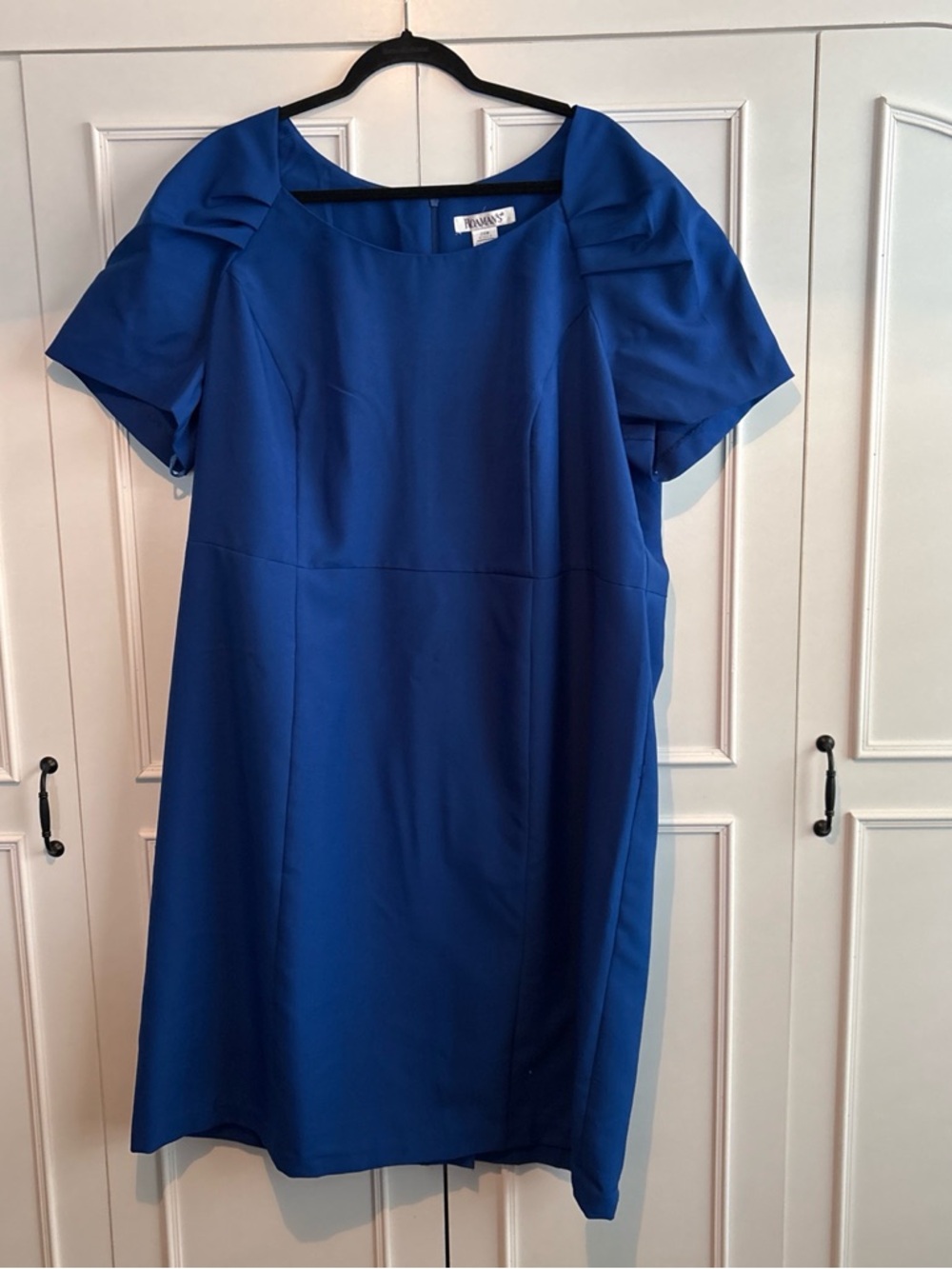 Roaman's Cobalt Blue Short Sleeve midi Dress